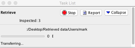 retrieve data progress